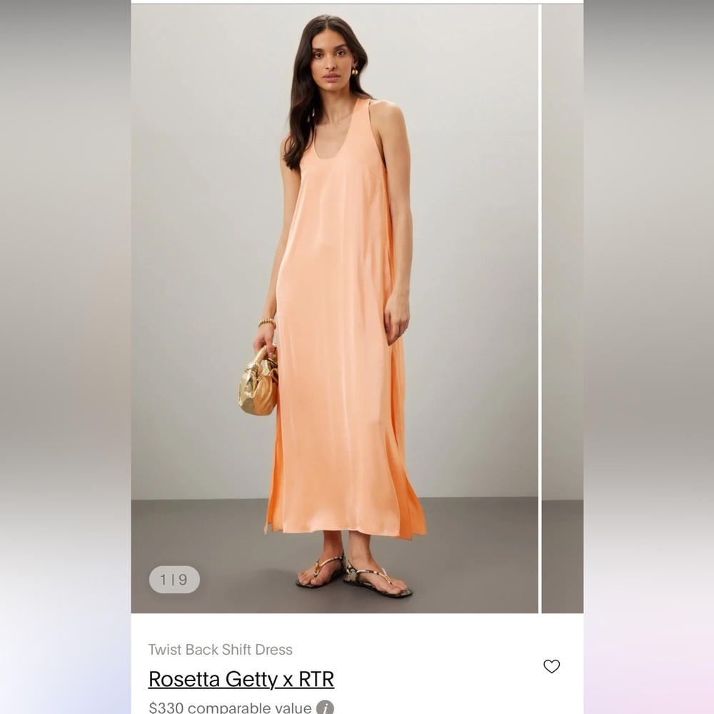Rosetta Getty Peach Maxi Dress